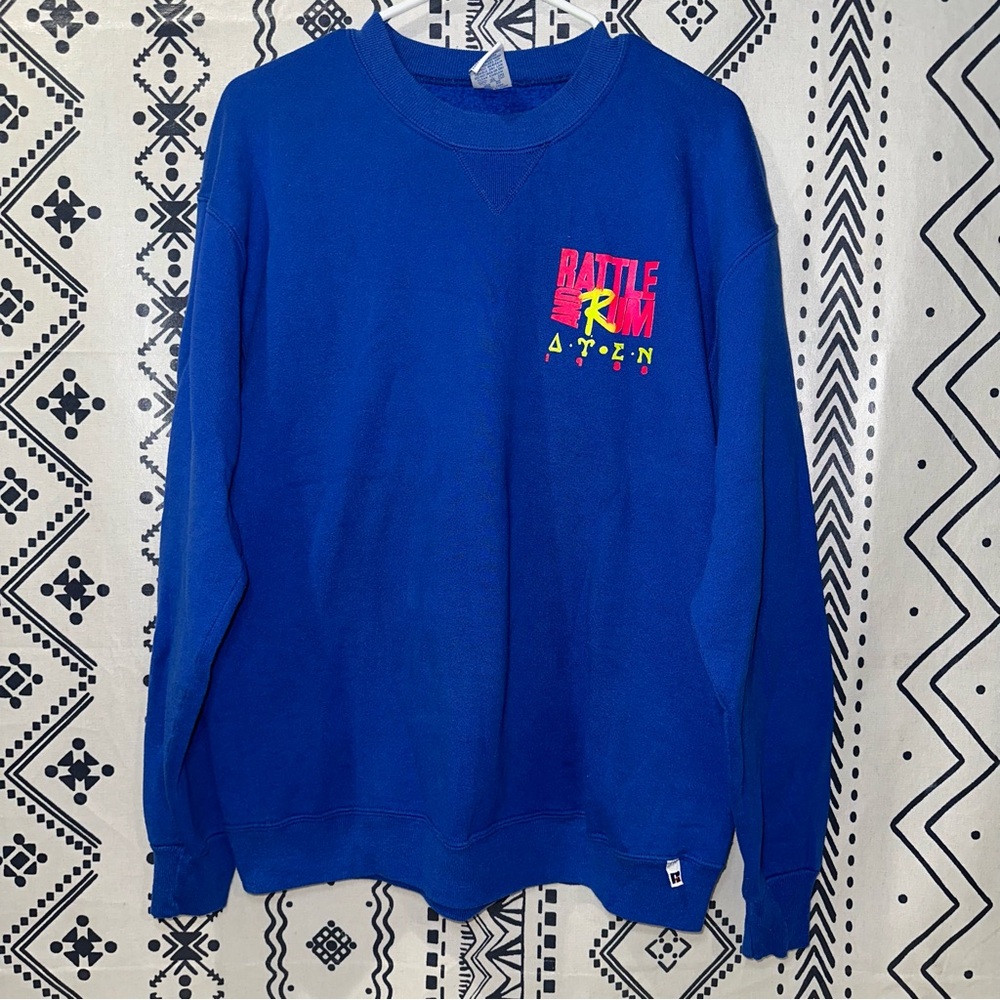 Vintage 1988 Rattle&Rum Delta upsilon oklahoma‎ state Sweater Size Xl USA made